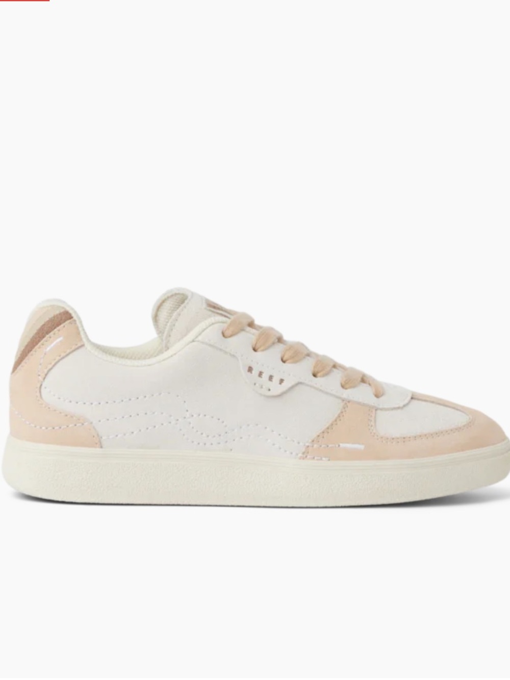 REEF Boardwalk Callie Women's Vintage Neutral Leather Lace Up Sneakers - Picture 8 of 11